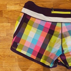 Lululemon Run Plaid Speed Short